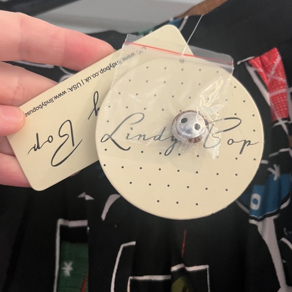 Lindy Bop Cocktail Print Swing Skirt - Picture 4 of 4